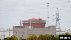 우크라이나 자포리자 지역 에네르호다르 쪽에서 본 자포리자 원자력발전소 단지 (자료사진)