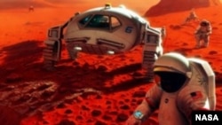 Artist’s rendition of astronauts on Mars. (NASA)