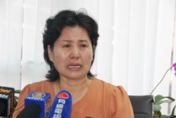 2019年6月30日 维权律师高智晟的妻子耿和在香港举行记者会（美国之音申华拍摄）