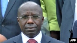 FILE - Dismissed Rwandan Prime Minister Pierre Damien Habumuremyi is shown at the Rwandan Parliament in Kigali.