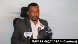 የኦሮሚያ ክልል ኮምኒኬሽን ሀላፊ አቶ ጌታቸው ባልቻ
(ፎቶ የኢትዮጵያ ብሮድካስቲንግ)