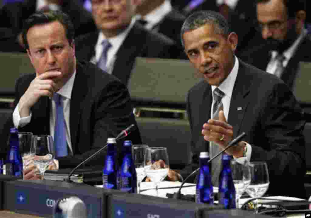 Prezident Obama Britaniya Bosh vaziri Deyvid Kameron bilan