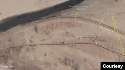 휴먼라이츠워치가 북한 국경 위성사진 분석 결과를 공개했다. Imagery © 2022 Maxar Technologies. Source: Google Earth. Analysis and graphics © Human Rights Watch.