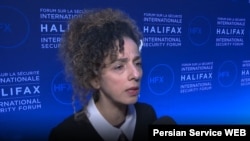 مسیح علینژاد در حاشیه کنفرانس هالیفکس کانادا