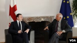 პრემიერ-მინისტრი ირაკლი ღარიბაშვილი და ევროკავშირის უმაღლესი წარმომადგენელი ჯოზეფ ბორელი ბრუსელში