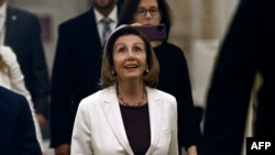 La présidente américaine sortante de la Chambre des représentants, Nancy Pelosi, démocrate de Californie, au Capitole des États-Unis à Washington, DC, le 17 novembre 2022.