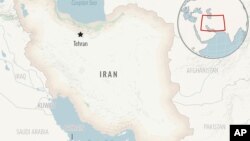 This is a locator map for Iran with its capital, Tehran.