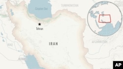 This is a locator map for Iran with its capital, Tehran.