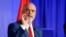 FILE - Albanian Prime Minister Edi Rama talks during the Open Balkan Summit meeting in North Macedonia, June 8, 2022. On Sunday, he arrived in Israel for a three-day visit that includes meeting with Israeli cyber defense officials.