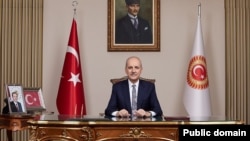 Türkiyə Böyük Millət Məclisinin sədri Numan Kurtulmuş (Mənbə: TBMM)