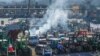 Farmers Block Roads With Tractors in Protest of EU Regulations