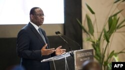 Rais wa Senegal Macky Sal akitoa hotuba wakati wa ufunguzi wa majadiliano ya kitaifa, Februari 26, 2024.