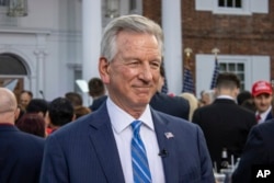 FILE - Sen. Tommy Tuberville, R-Ala., speaks in Bedminster, New Jersey, June 13, 2023.