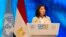FILE - South Korean lawmaker Na Kyung Won, pictured at a climate summit in Egypt in 2022, said recently that the deterrence provided by the South Korea-U.S. alliance "does not guarantee the capacity to respond to the future changes in the security environment.” 