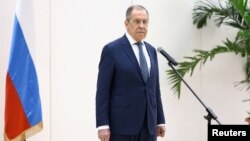 Ariva - Ruski ministar inostranih poslova Sergej Lavrov govori na konferenciji za štampu u Havani, Kuba, 20. aprila 2023.