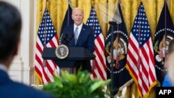 조 바이든 미국 대통령이 23일 백악관 이스트룸에서 열린 전미 주지사협회 행사에서 연설했다.