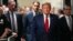 Former President Donald Trump arrives at Manhattan criminal court, Feb. 15, 2024, in New York. 