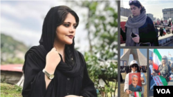 تناقض رفتاری جمهوری اسلامی بر سر حجاب؛ تصویری از مهسا امینی و سه زن بی‌حجاب در مراسم حکومتی ۲۲ بهمن