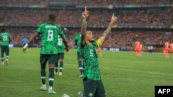 William Troost-Ekong après son but pour le Nigeria.
