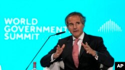 Rafael Mariano Grossi, the director-general of the International Atomic Energy Agency, speaks during the World Governments Summit in Dubai, United Arab Emirates, Feb. 13, 2024.