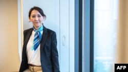 FILE - Arfiya Eri of Japan's Liberal Democratic Party is pictured during an interview with AFP in Tokyo, June 15, 2022. She became the first person of Uyghur heritage elected to Japan's Parliament and has said she'll seek a second term.