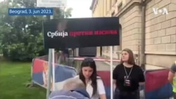 Učesnici protesta ostavili poruke ispred Predsedništva Srbije