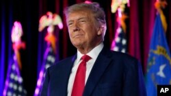 FILE - Former President Donald Trump speaks at a campaign event in Las Vegas, July 8, 2023.