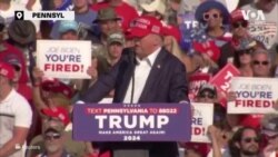 Trump'ın mitinginde gergin anlar: Güvenlik güçleri silah sesi şüphesiyle Trump'ı sahneden indirdi