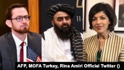 Dari kiri: Thomas West, Mutaqi, Rina Amiri.