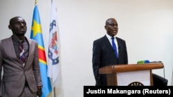 Martin Fayulu au siège de la coalition Lakuma, à Kinshasa, RDC, le 30 septembre 2023.