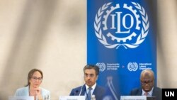 지난해 6월 스위스 제네바에서 유엔 산하 국제노동기구(ILO) 총회가 열리고 있다. (자료사진)