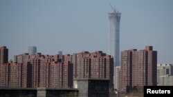 资料照：北京的一处居民楼群。（2017年12月16日）