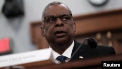 로이스 오스틴 미국 국방장관이 23일 하원 세출위원회 국방소위 청문회에 출석했다. 