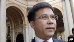 អតីតប្រធានាធនាគារ Bank of China លោក Liu Liange ក្នុងអំឡុងពេលចូលរួម​វេទិកា​ហិរញ្ញវត្ថុ​រវាង​ចិន​និង​អ៊ីតាលី នៅ​ទីក្រុង Milan ប្រទេសអ៊ីតាលី កាលពីថ្ងៃទី១០ ខែកក្កដា ឆ្នាំ២០១៩។ 