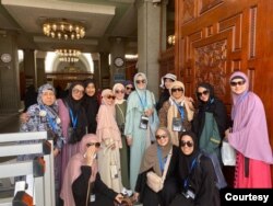 Perempuan jemaah haji diaspora Indonesia.(foto: Ani)