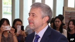 Russian Ambassador to South Korea Georgy Zinoviev arrives at the Foreign Ministry in Seoul, South Korea, June 21, 2024. 