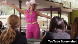 A screenshot from the trailer for the Warner Bros. movie, "Barbie." 