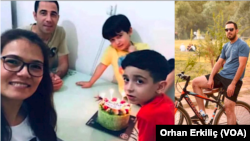 Polis memuru Mustafa İlhan, eşi ve çocukları. 