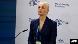 Յուլյա Նավալնայան՝ Ալեքսեյ Նավալնիի կինը, մասնակցում է Մյունխենի անվտանգության համաժողովին Մյունխենում, Գերմանիա, փետրվարի 16, 2024թ.