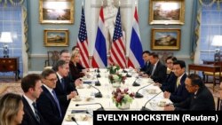 ภาพการประชุมระหว่างรมว.ต่างประเทศสหรัฐฯ และไทย ที่กรุงวอชิงตัน เมื่อวันที่ 12 ก.พ. 2567