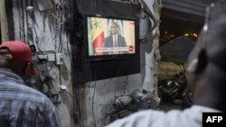 Le président Sall lors de son allocution télévisée.