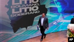 Carlos Ramos, president of Bolivia's Yacimientos de Litio Bolivianos (YLB), is pictured at a signing ceremony with China's Citic Guoan and Russia's Uranium One Group at the government palace in La Paz, Bolivia, June 29, 2023. 