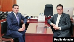 Hikmət Hacıyev və Seyid Abbas Musəvi (Mənbə: Iran səfirliyi)