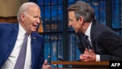 የዩናይትድ ስቴስ ፕሬዝዳንት ጆ ባይደን በ"ሌት ናይት ዊዝ ስቲቭ ሜየርስ" ፕሮግራም ላይ 