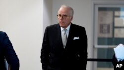 James Biden, brother of President Joe Biden, steps out of a private interview with House Republicans during a break, at Thomas P. O'Neill House Office Building on Capitol Hill in Washington, Feb. 21, 2024.