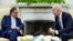 FILE - President Joe Biden speaks with Colombian President Gustavo Petro in the Oval Office of the White House in Washington, April 20, 2023. (Susan Walsh/AP Photo)