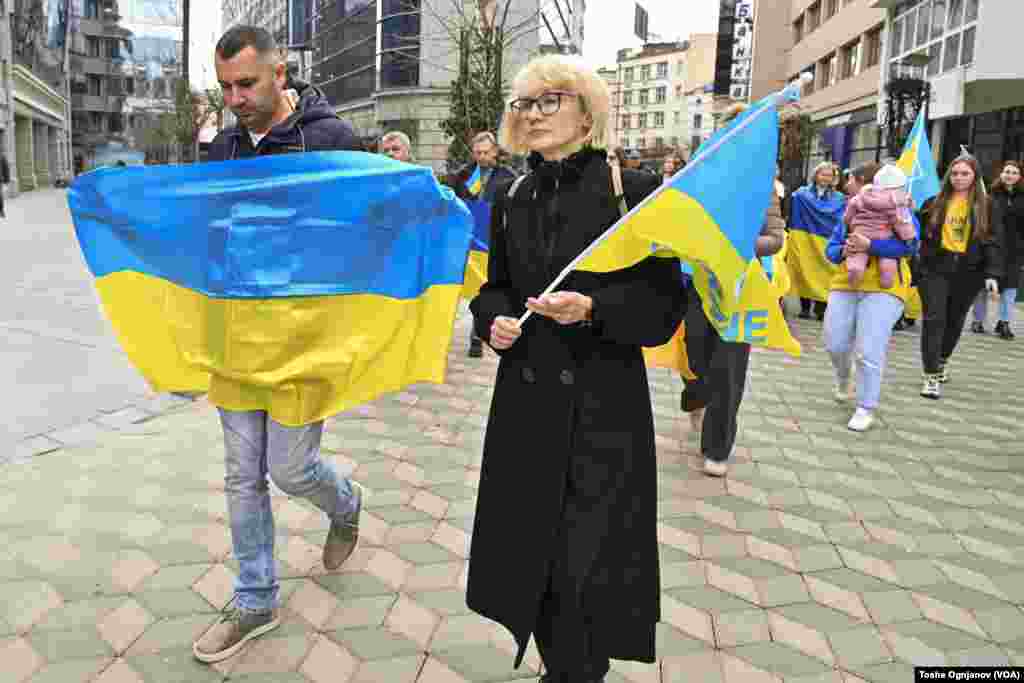 Протест на украински и македонски граѓани по повод две години руска инвазија врз Украина