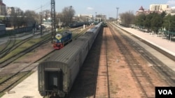 2024年4月7日，吉尔吉斯斯坦比什凯克市中央车站。（美国之音照片）