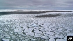 FILE - This January 2017 photo shows sea ice on the ocean surrounding Antarctica. (Ted Scambos/National Snow and Ice Data Center via AP)