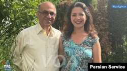 کامران قادری و همسرش هاریکا پس از آزادی از زندان جمهوری اسلامی